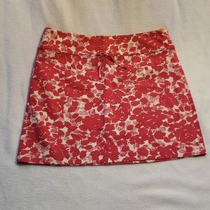 J. Crew Floral Pink and Cream Skirt